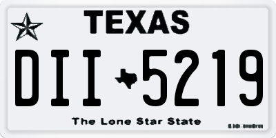TX license plate DII5219