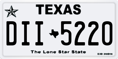 TX license plate DII5220