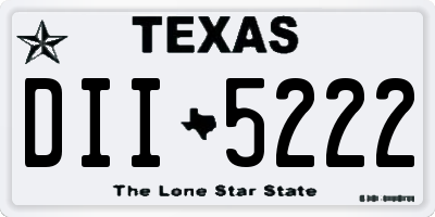 TX license plate DII5222