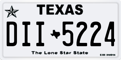TX license plate DII5224