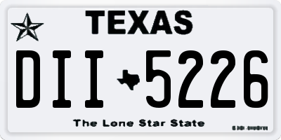 TX license plate DII5226