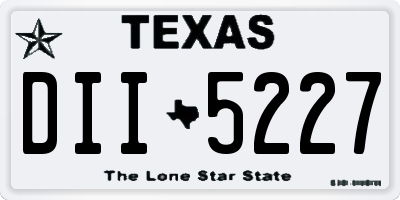 TX license plate DII5227