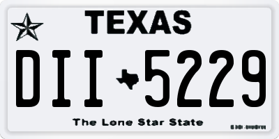 TX license plate DII5229