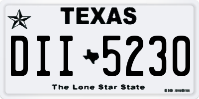 TX license plate DII5230