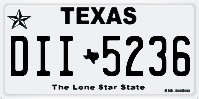 TX license plate DII5236