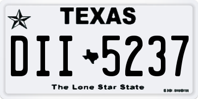 TX license plate DII5237