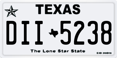 TX license plate DII5238