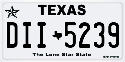 TX license plate DII5239