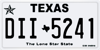 TX license plate DII5241