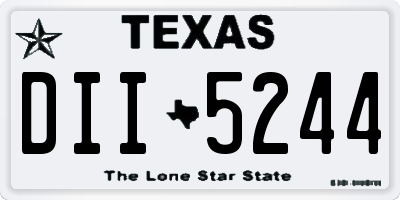 TX license plate DII5244