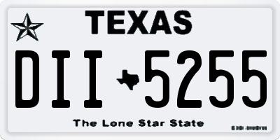 TX license plate DII5255