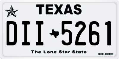 TX license plate DII5261