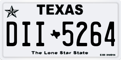 TX license plate DII5264