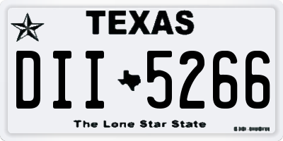 TX license plate DII5266