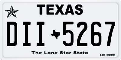 TX license plate DII5267