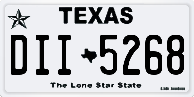 TX license plate DII5268
