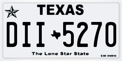 TX license plate DII5270