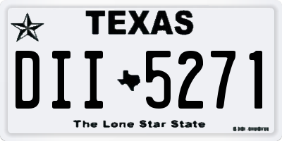 TX license plate DII5271