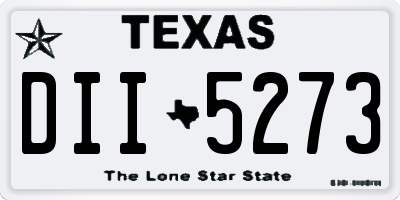 TX license plate DII5273