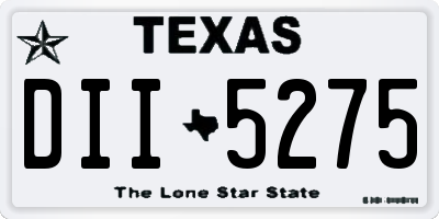 TX license plate DII5275