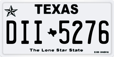 TX license plate DII5276