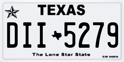 TX license plate DII5279