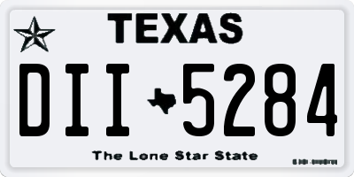 TX license plate DII5284