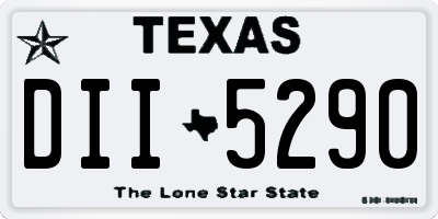 TX license plate DII5290