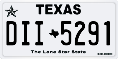 TX license plate DII5291