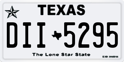 TX license plate DII5295