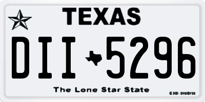 TX license plate DII5296