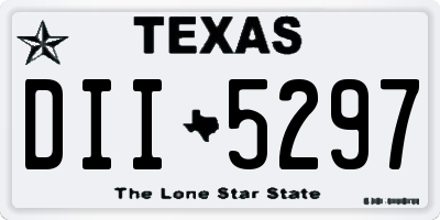 TX license plate DII5297