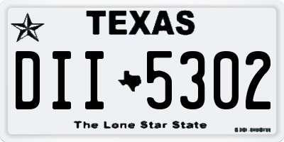 TX license plate DII5302