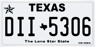 TX license plate DII5306