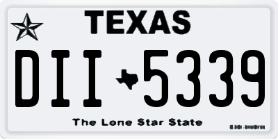 TX license plate DII5339
