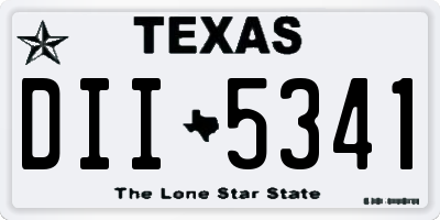 TX license plate DII5341