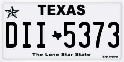 TX license plate DII5373