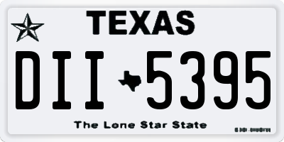TX license plate DII5395