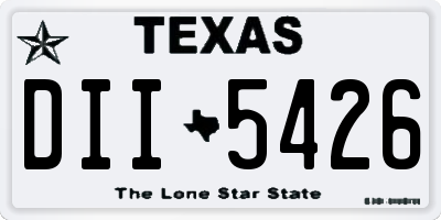 TX license plate DII5426
