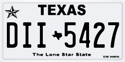 TX license plate DII5427
