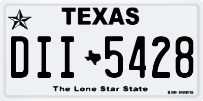 TX license plate DII5428