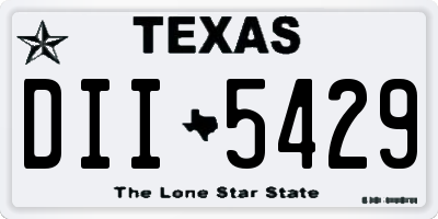 TX license plate DII5429