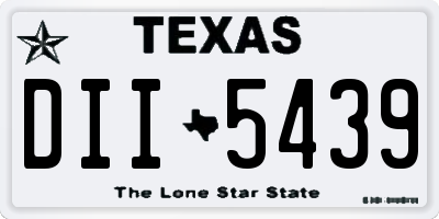 TX license plate DII5439