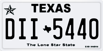 TX license plate DII5440