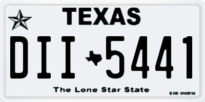 TX license plate DII5441