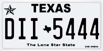 TX license plate DII5444