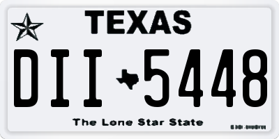 TX license plate DII5448