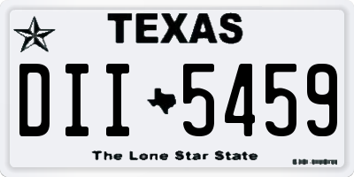 TX license plate DII5459