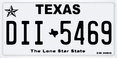 TX license plate DII5469