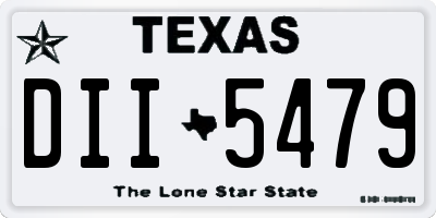 TX license plate DII5479